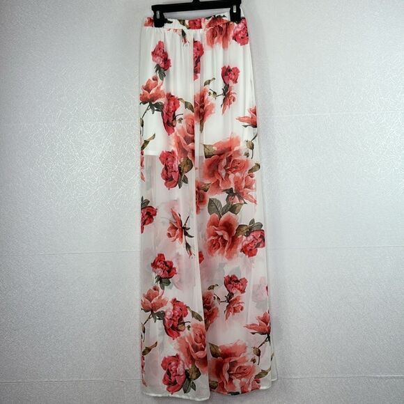 Show Me Your MuMu Rose Print Sullens Maxi Skirt XS - Picture 3 of 5